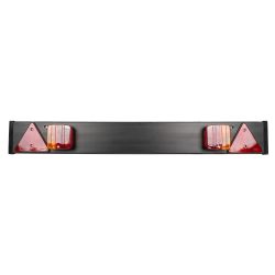 BARRA PARA REMOLQUE DE 1100X140MM CON 2 PILOTOS, 2 CATAREFLECTANTES TRIANGULARES