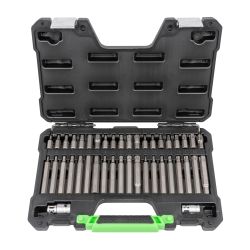 ESTUCHE DE 42 PIEZAS PARA TORNILLOS HEX, 12 CANTOS Y TORX