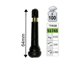 VÁLVULA PARA LLANTAS TR418 64MM
