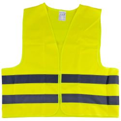 CHALECO AMARILLO CON BANDA REFLECTANTE MARCADA HOMOLOGADO