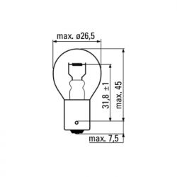 LÁMPARA OBN 12V 21/5W 2 POLOS