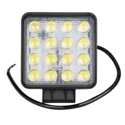 FARO DE TRABAJO DE 16 LEDS 48W CUADRADO LUZ DISPERSA