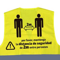 CHALECO DE ALTA VISIBILIDAD SERIGRAFIADO - 2 METROS