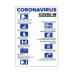 PAQUETE DE 5 CARTELES INFORMATIVO - PRECAUCIONES COVID-19