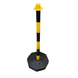POSTE DE PLÁSTICO PARA CADENA  - AMARILLO/NEGRO