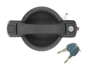 MANETA DE PUERTA EXTERIOR FIAT DOBLO 2001-2006 NEGRA / CON LLAVE / DELANTERA IZQUIERDA