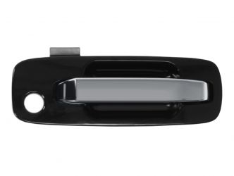 MANETA DE PUERTA EXTERIOR NISSAN X-TRAIL 2001-2004 NEGRA / MANILLA CROMADA / CON AGUJERO LLAVE / DELANTERA DERECHA