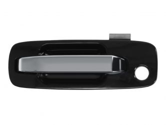 MANETA DE PUERTA EXTERIOR NISSAN X-TRAIL 2001-2004 NEGRA / MANILLA CROMADA / CON AGUJERO LLAVE / DELANTERA IZQUIERDA