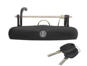 MANETA DE PUERTA EXTERIOR VOLKSWAGEN POLO 2001-2005 NEGRA / CON LLAVE / PORTON TRASERO