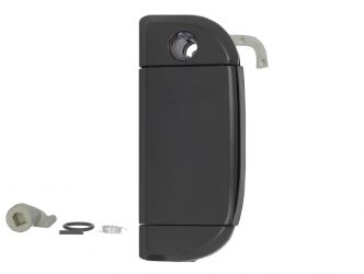MANETA DE PUERTA EXTERIOR VOLKSWAGEN TRANSPORTER T4 1990-1996 NEGRA / CON AGUJERO LLAVE / DELANTERA DERECHA