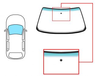PARABRISAS AUDI A6 1994-1997 4 PUERTAS / FAMILIAR / DELANTERA / VERDE BANDA VERDE / CON BASE ESPEJO