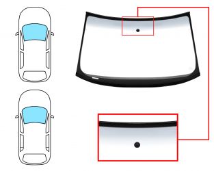 PARABRISAS AUDI A3 2003-2005 3/5 PUERTAS / DELANTERO / VERDE BANDA GRIS / CON BASE ESPEJO / MOLDURAS PREMONTADAS