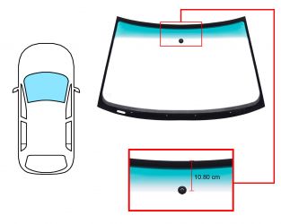 PARABRISAS AUDI A4 1994-1999 4 PUERTAS / FAMILIAR / DELANTERO / VERDE BANDA VERDE / CON BASE ESPEJO 10,80CM DEL BORDE