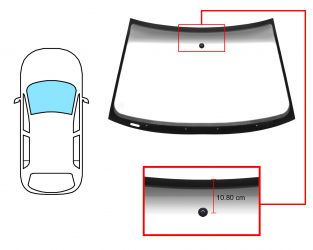 PARABRISAS AUDI A4 1994-1999 4 PUERTAS / FAMILIAR / DELANTERO / VERDE BANDA GRIS / CON BASE ESPEJO 10,80CM DEL BORDE