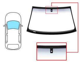 PARABRISAS AUDI A8 2002-2006 DELANTERO / VERDE BANDA GRIS / CON SENSOR RECTANGULAR / MOLDURAS PREMONTADAS