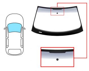 PARABRISAS AUDI Q3 2011-2015 DELANTERO / VERDE BANDA GRIS / CON BASE ESPEJO / MOLDURAS PREMONTADAS
