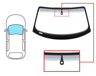 PARABRISAS AUDI TT 2006-2010 COUPE / DELANTERO / VERDE BANDA GRIS / CON BASE ESPEJO / CON SENSOR / MOLDURAS PREMONTADAS