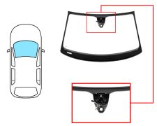 PARABRISAS AUDI A7 2010-2014 DELANTERO / VERDE / ACUSTICO / CON SENSOR MODIFICADO / CON SOPORTE CAMARA / PANTALLA INTEGRADA / MOLDURAS PREMONTADAS