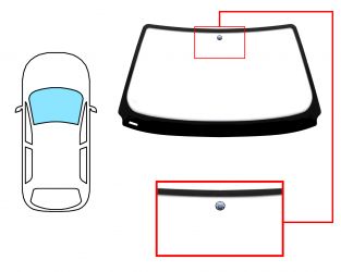 PARABRISAS BMW SERIE 3 (E36) 1992-1999 COUPE / DELANTERO / VERDE / CON BASE ESPEJO 