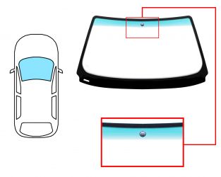 PARABRISAS BMW SERIE 3 (E36) 1992-1999 COUPE / DELANTERO / VERDE BANDA VERDE / CON BASE ESPEJO 