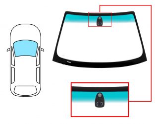PARABRISAS BMW SERIE 3 (E46) 1999-2003 COUPE / CABRIO / DELANTERO / VERDE BANDA VERDE / CON BASE ESPEJO / CON SENSOR