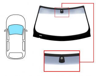 PARABRISAS BMW SERIE 3 (E92) 2010-2013 COUPE / DELANTERO / VERDE BANDA GRIS / CON BASE ESPEJO 