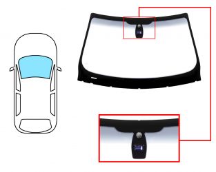 PARABRISAS BMW SERIE 3 (E93) 2010-2013 CABRIO / DELANTERO / VERDE BANDA GRIS / CON BASE ESPEJO / CON SENSOR