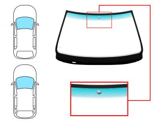 PARABRISAS BMW SERIE 5 (E39) 2001-2003 4 PUERTAS / FAMILIAR / DELANTERO / REFLECTANTE / BANDA VERDE / CON BASE ESPEJO