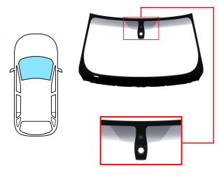 PARABRISAS BMW SERIE 5 GT (F07) 2010-2013 DELANTERO / VERDE BANDA GRIS / CON BASE ESPEJO / CON SENSOR