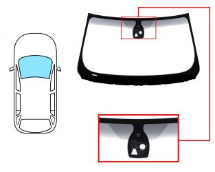 PARABRISAS BMW SERIE 5 GT (F07) 2010-2013 DELANTERO / VERDE BANDA GRIS / CON BASE ESPEJO / CON SOPORTE CAMARA / CON SENSOR