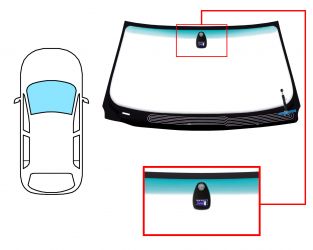PARABRISAS BMW SERIE 7 (E65-E66) 2005-2009 DELANTERO / VERDE BANDA VERDE / CON BASE ESPEJO / TERMICO / CON SENSOR