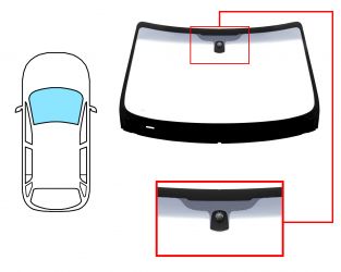 PARABRISAS BMW X1 (E84) 2009-2012 DELANTERO / VERDE BANDA GRIS / CON BASE ESPEJO