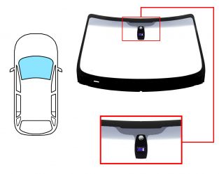 PARABRISAS BMW X1 (E84) 2009-2012 DELANTERO / VERDE BANDA GRIS / CON BASE ESPEJO / CON SENSOR