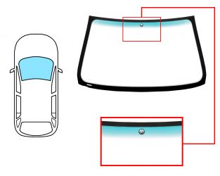 PARABRISAS BMW X5 (E53) 2004-2006 DELANTERO / VERDE BANDA VERDE / CON BASE ESPEJO