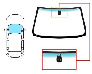 PARABRISAS BMW X5 (E53) 2004-2006 DELANTERO / REFLECTANTE / BANDA VERDE / CON BASE ESPEJO / CON SENSOR