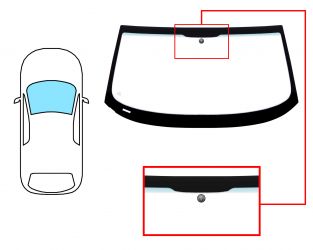 PARABRISAS BMW Z4 (E85) 2003-2014 CABRIO / DELANTERO / VERDE BANDA VERDE / CON BASE ESPEJO 