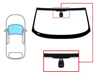 PARABRISAS BMW Z4 (E85) 2003-2014 CABRIO / DELANTERO / VERDE BANDA VERDE / CON BASE ESPEJO / CON SENSOR