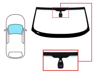PARABRISAS BMW Z4 (E85) 2003-2014 COUPE / DELANTERO / VERDE BANDA VERDE / CON BASE ESPEJO / CON SENSOR