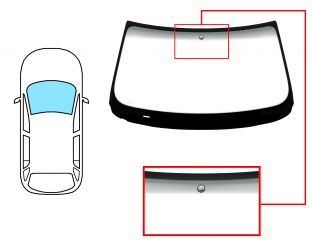 PARABRISAS BMW X5 (E70) 2010-2013 DELANTERO / VERDE BANDA GRIS / CON BASE ESPEJO