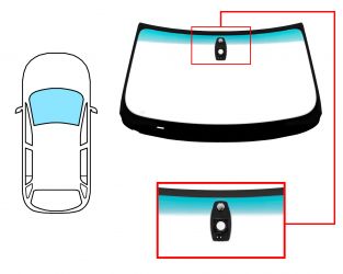 PARABRISAS BMW X5 (E70) 2010-2013 DELANTERO / VERDE BANDA VERDE / CON BASE ESPEJO / CON SENSOR