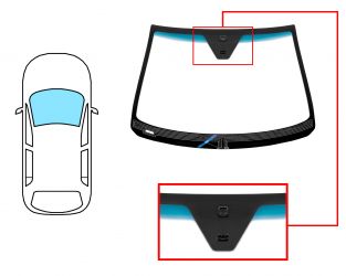 PARABRISAS OPEL ANTARA 2006-2011 DELANTERO / VERDE BANDA AZUL / CRISTAL TERMICO / CON BASE ESPEJO / CON SENSOR