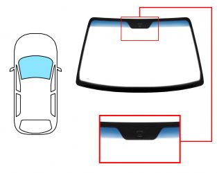 PARABRISAS DAEWOO LACETTI 2004-2005 DELANTERO / VERDE BANDA AZUL / CON BASE ESPEJO