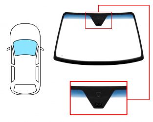 PARABRISAS DAEWOO LACETTI 2004-2005 DELANTERO / VERDE BANDA AZUL / CON BASE ESPEJO / CON SENSOR