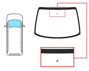 PARABRISAS CHRYSLER GRAND VOYAGER 2001-2005 DELANTERO / VERDE / CON BASE ESPEJO