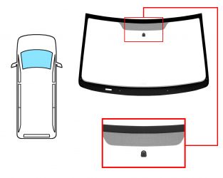 PARABRISAS CHRYSLER GRAND VOYAGER 2008-2011 DELANTERO / VERDE / CON BASE ESPEJO