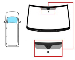 PARABRISAS CHRYSLER GRAND VOYAGER 2008-2011 DELANTERO / VERDE / CON BASE ESPEJO / CON SENSOR 