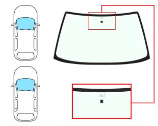 PARABRISAS CITROEN AX 1986-1991 3/5 PUERTAS / DELANTERO / VERDE / CON BASE ESPEJO