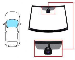 PARABRISAS CITROEN C2 2003-2008 DELANTERO / REFLECTANTE / CON BASE ESPEJO / CON SENSOR
