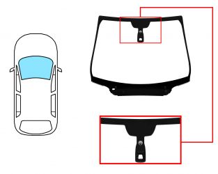PARABRISAS CITROEN C4 2010-2018 DELANTERO / VERDE / ACUSTICO / CON BASE ESPEJO / CON SENSOR / MOLDURAS PREMONTADAS