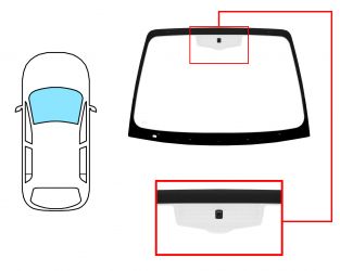 PARABRISAS CITROEN C5 2000-2005 4 PUERTAS / FAMILIAR / DELANTERO / VERDE / CON BASE ESPEJO 